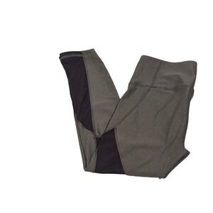 Under Armour HeatGear Gray Black Athletic Compression Leggings‎ Large Women